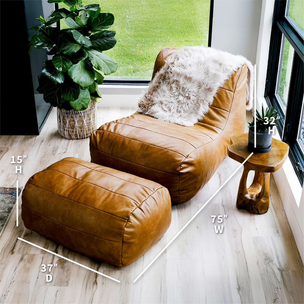 Modora® Lounger and Ottoman Bundle