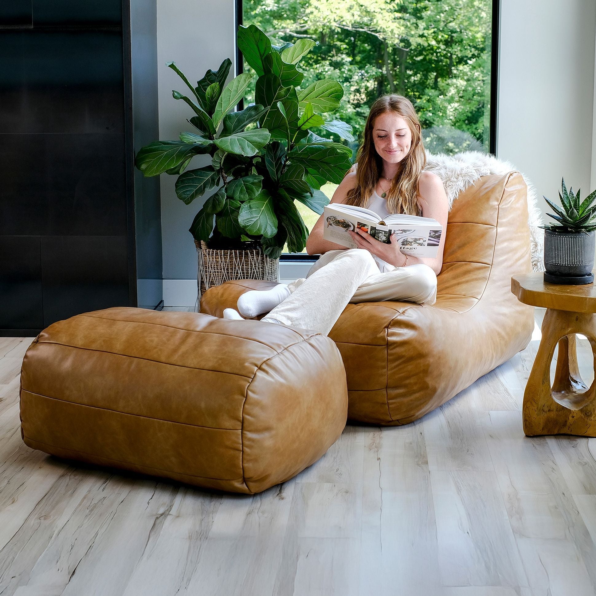 Modora® Lounger and Ottoman Bundle