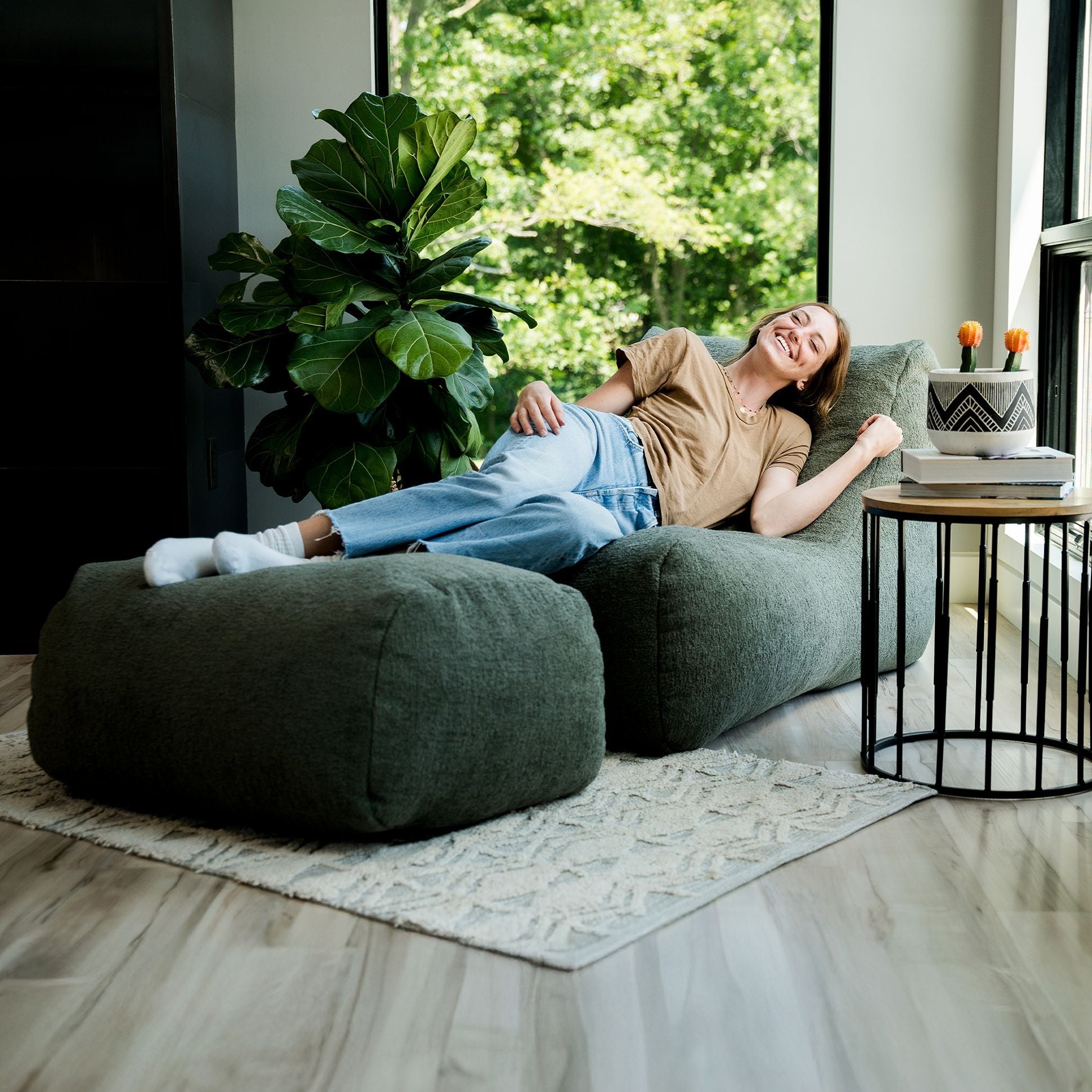 Modora® Lounger and Ottoman Bundle