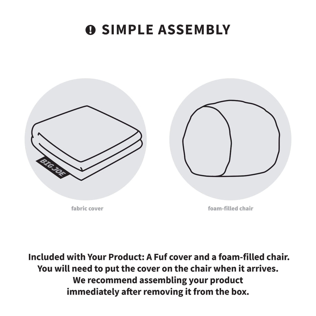 Fuf® 5Ft Foam Bean Bag